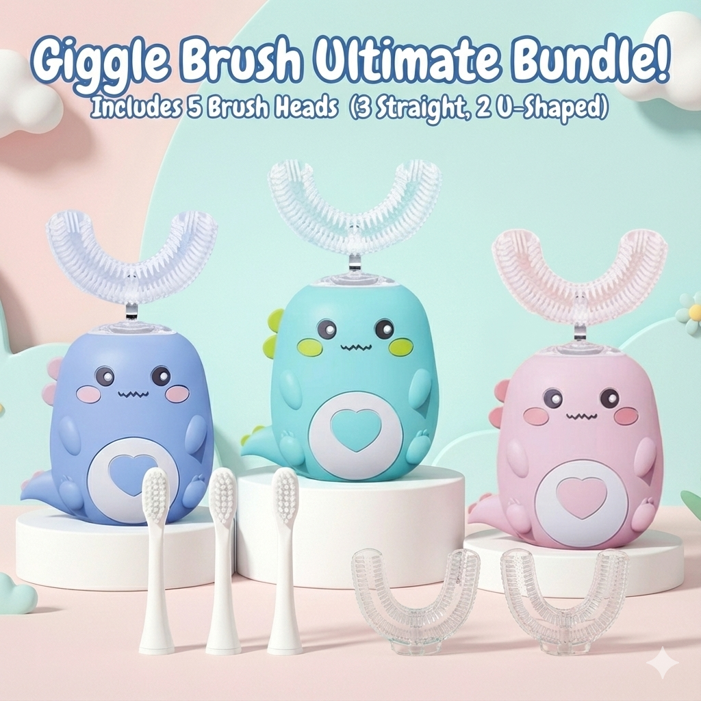 The Giggle Brush Ultimate Bundle (Includes 5 Brush Heads)